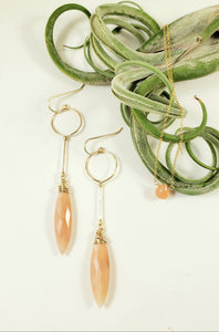 Peach Moonstone Jewelry Matching Set - 14k gold-filled - Shay D. Design