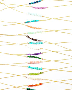 Dainty gold necklace Gold chain necklace Layering necklaces Gemstone necklace - Shay D. Design